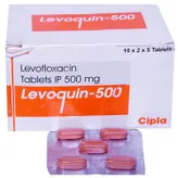 Levoquin 500 mg Tablet 5's, Pack of 5 TABLETS