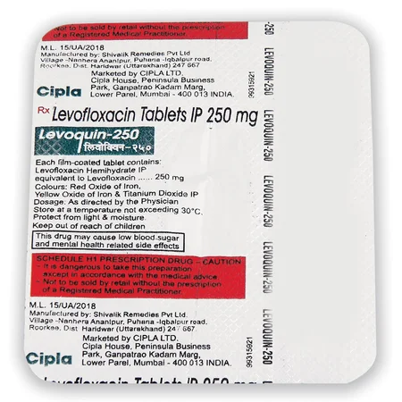 Levoquin 250 mg Tablet 5's