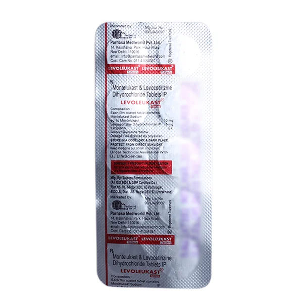 Levoleukast Tablet 10's, Pack of 10 TABLETS