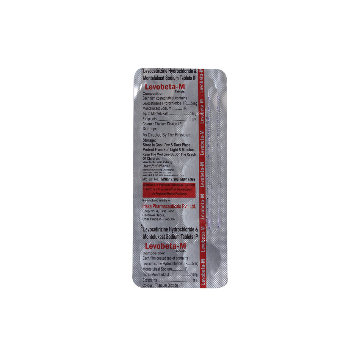 Levobeta-M Tablet 10's, Pack of 10 TABLETS Levobeta-M Tablet 10's, Pack of 10 TABLETS