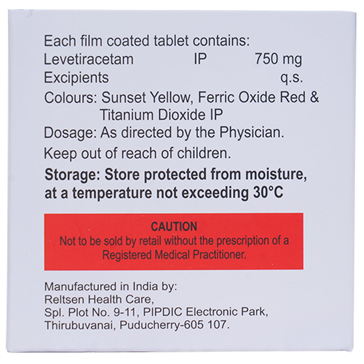 Leviqube 750 Tablet 10's, Pack of 10 Leviqube 750 Tablet 10's, Pack of 10