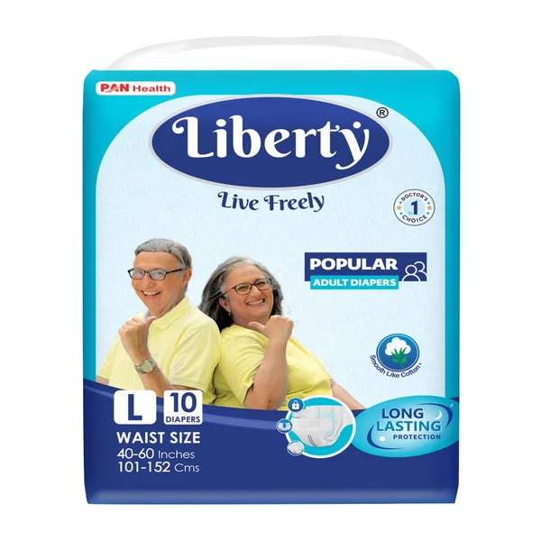 Liberty Adult Diapers Large, 10 Count