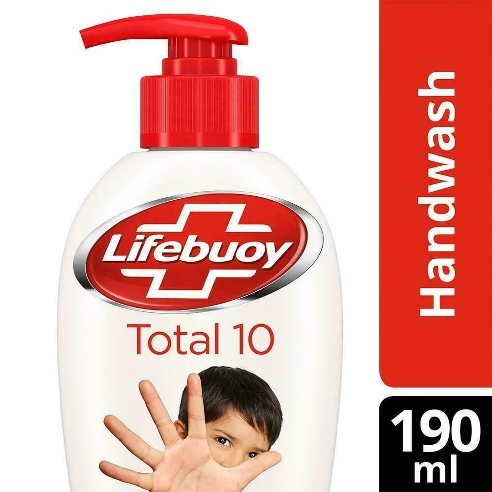 Lifebuoy Total 10 Germ Protection Handwash, 190 ml Pump Bottle, Pack of 1 Lifebuoy Total 10 Germ Protection Handwash, 190 ml Pump Bottle, Pack of 1