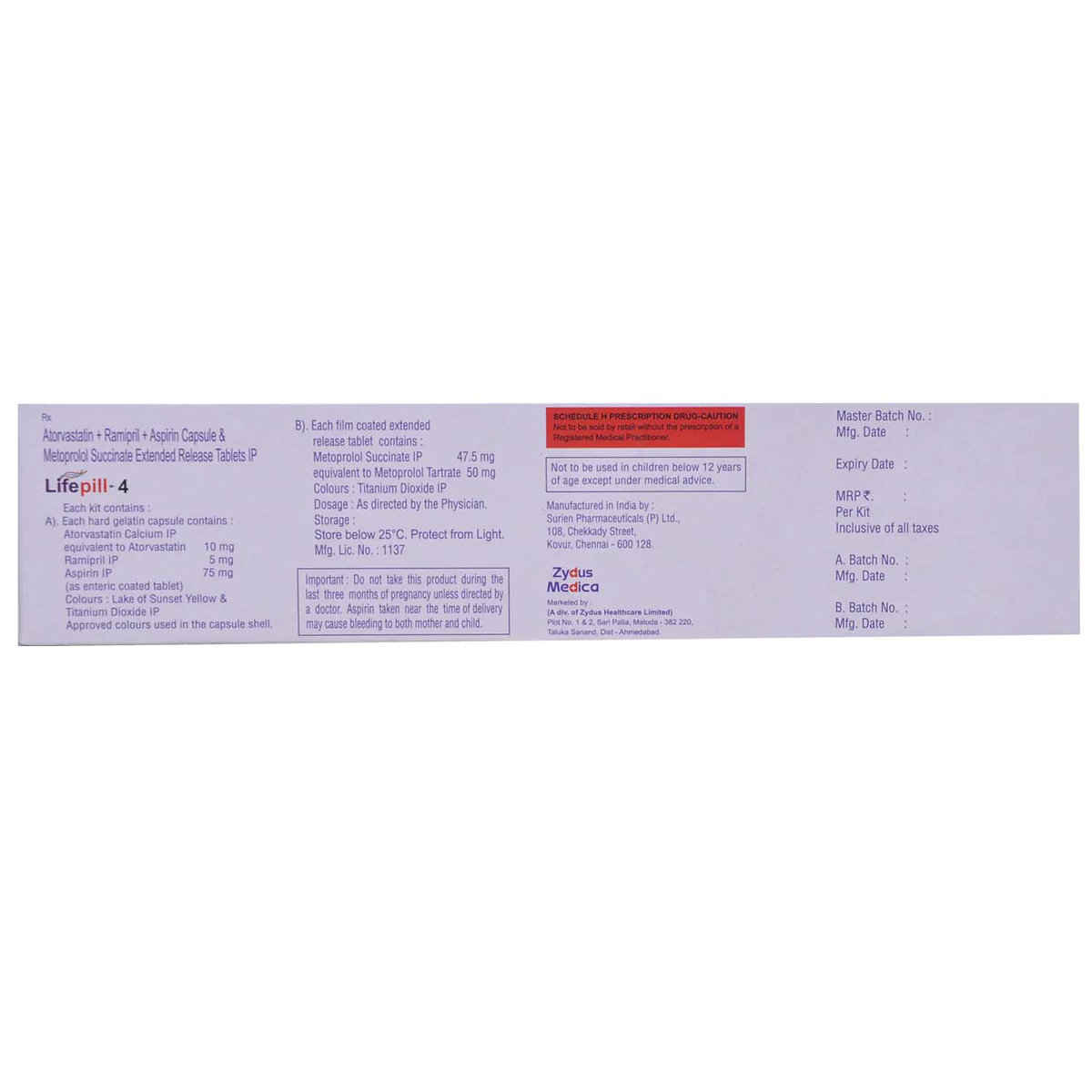 Lifepill-4 Kit 1's, Pack of 10 KitS Lifepill-4 Kit 1's, Pack of 10 KitS