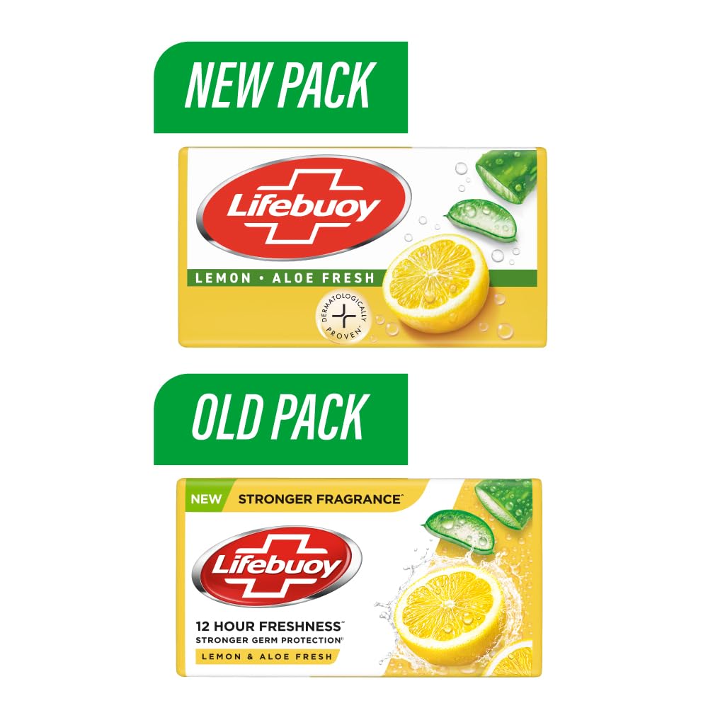 Lifebuoy Lemon Aloe Fresh Soap 100 gm | 100% Stronger Germ protection | Fights Body Odor, Pack of 1 Lifebuoy Lemon Aloe Fresh Soap 100 gm | 100% Stronger Germ protection | Fights Body Odor, Pack of 1