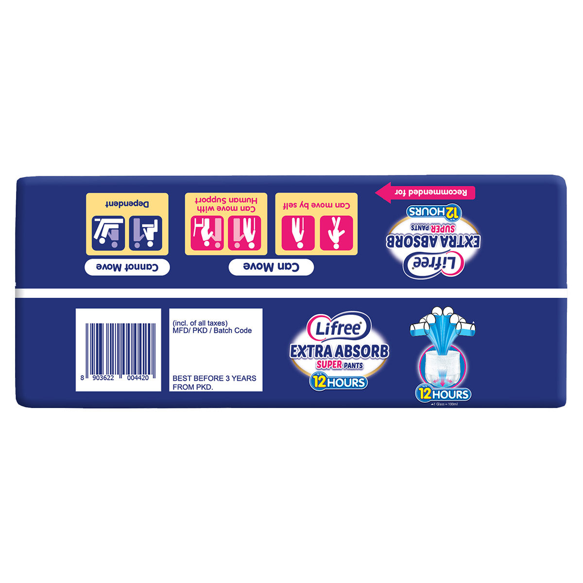 Lifree Extra Absorb Super Adult Diaper Pants Medium, 10 Count, Pack of 1 Lifree Extra Absorb Super Adult Diaper Pants Medium, 10 Count, Pack of 1