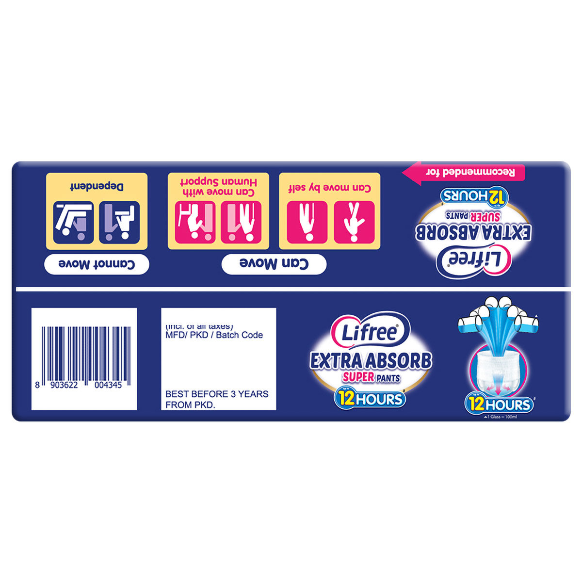 Lifree Extra Absorb Super Adult Diaper Pants XL, 10 Count, Pack of 1 Lifree Extra Absorb Super Adult Diaper Pants XL, 10 Count, Pack of 1