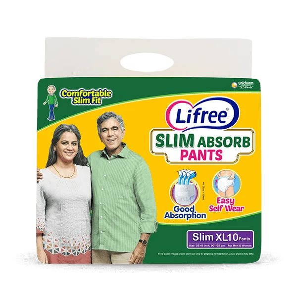 Lifree Slim Absorb Adult Diaper Pants XL, 10 Count, Pack of 1