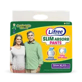 Lifree Slim Absorb Adult Diaper Pants XL, 10 Count, Pack of 1