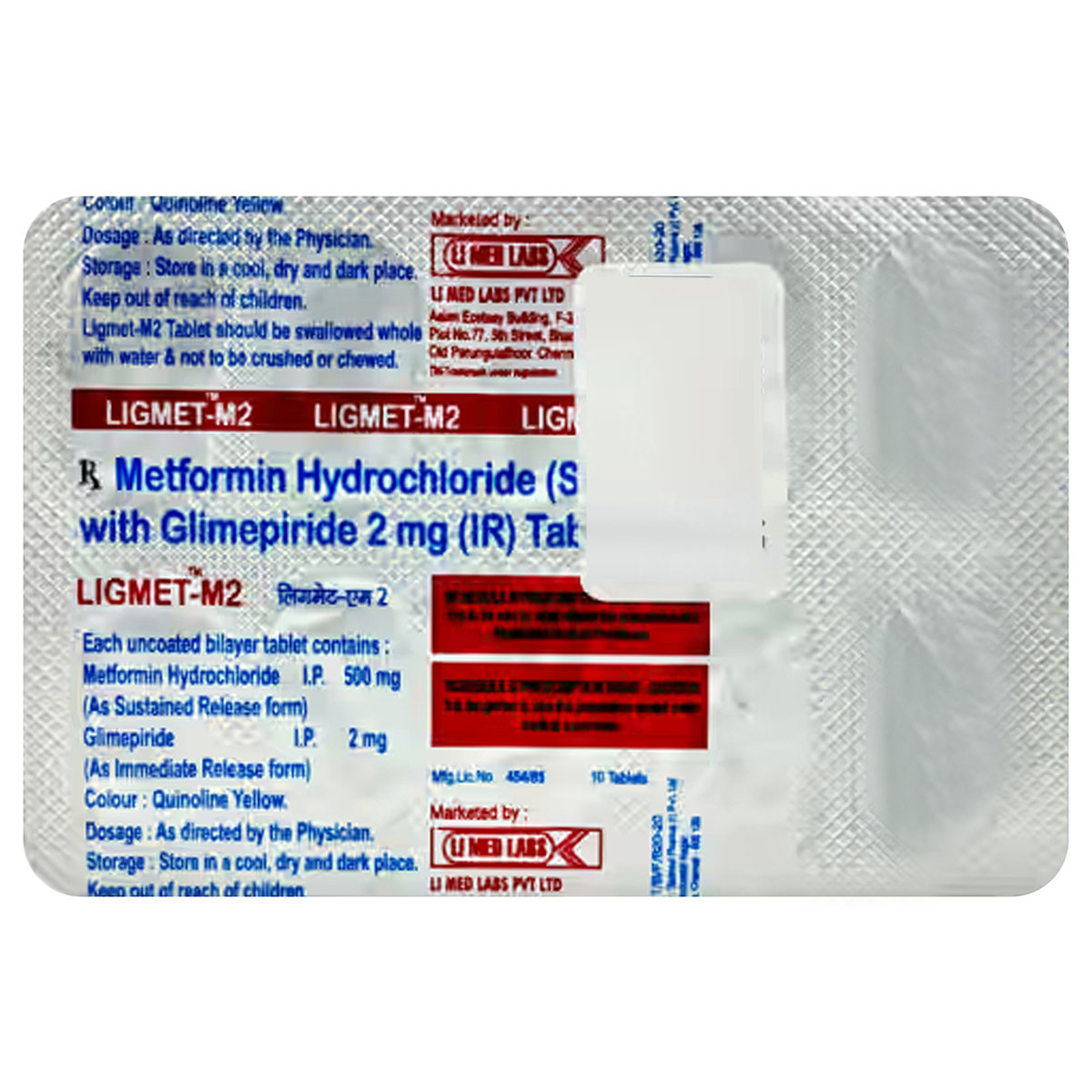 Ligmet-M2 Tablet 10's, Pack of 10 Ligmet-M2 Tablet 10's, Pack of 10