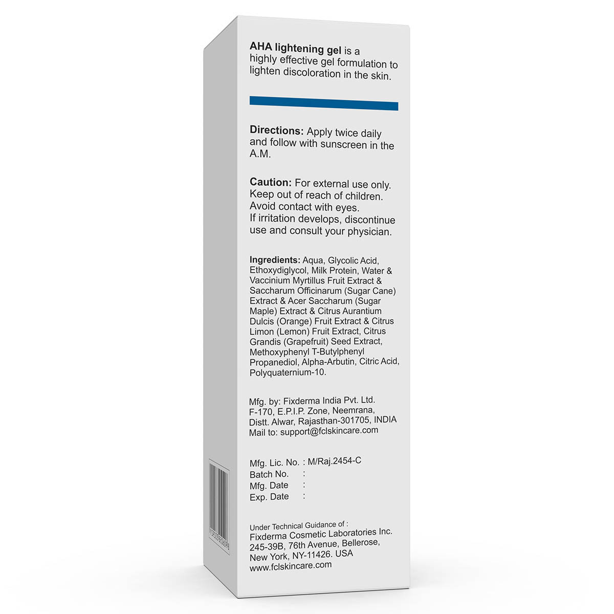 Fixderma AHA Lightening Gel 30 ml, Pack of 1 Fixderma AHA Lightening Gel 30 ml, Pack of 1