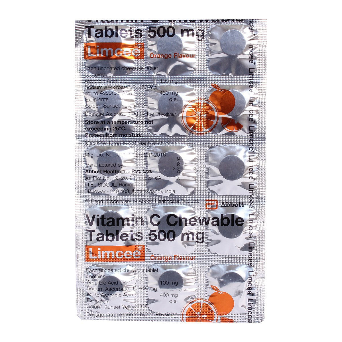 Buy Limcee 500 Mg Chewable Orange Tablet 15s Online