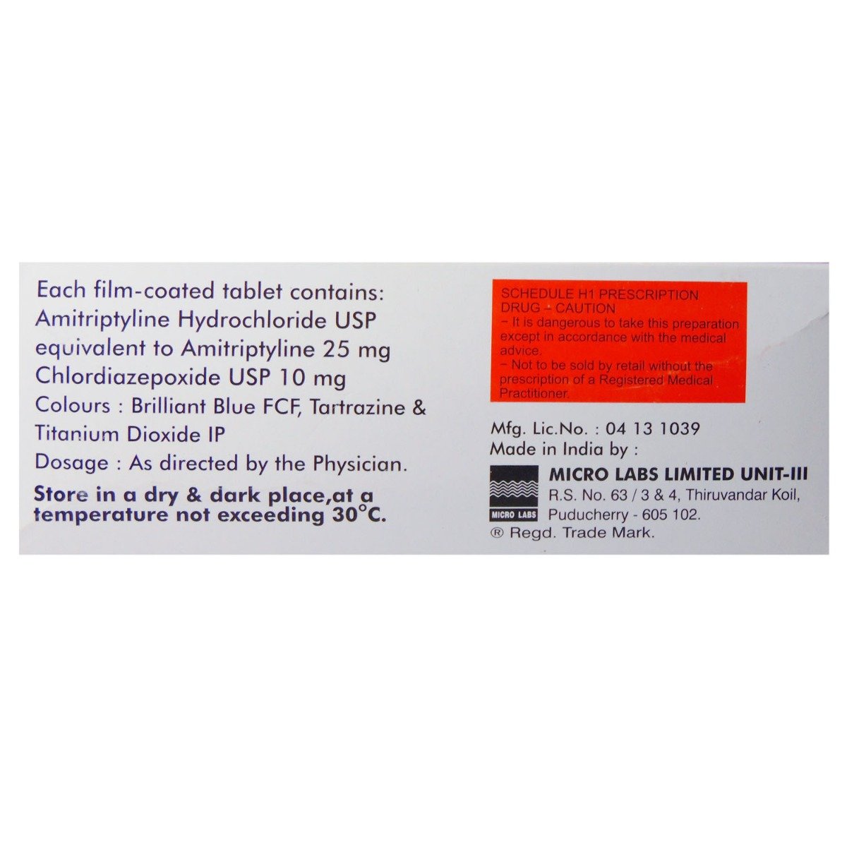 LIMBIVAL FORTE 25MG TABLET, Pack of 10 TabletS LIMBIVAL FORTE 25MG TABLET, Pack of 10 TabletS