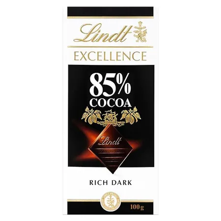 LINDT 85% Cocoa Rich Dark Chocolate, 100 gm