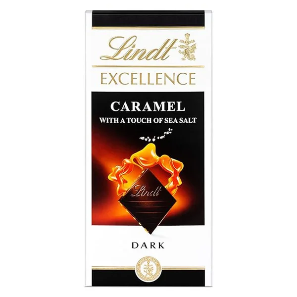 LINDT Caramel With Salt Dark Chocolate, 100 gm, Pack of 1