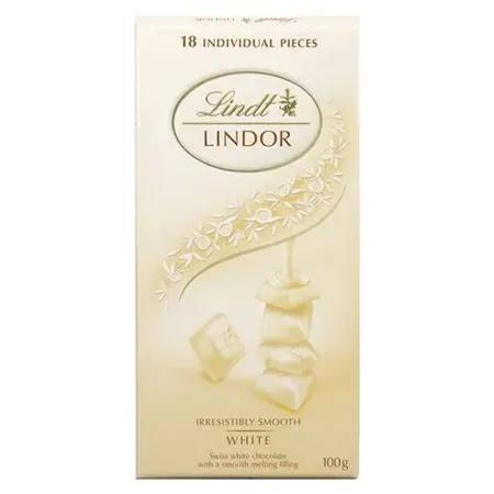 LINDT Lindor Singles White Chocolate, 100 gm