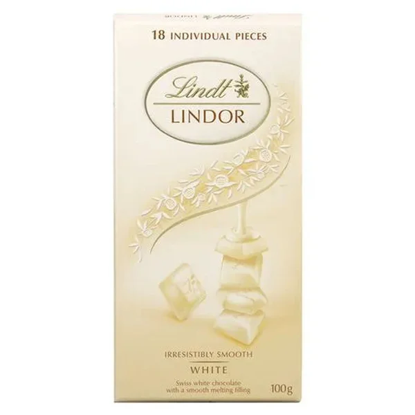 LINDT Lindor Singles White Chocolate, 100 gm, Pack of 1