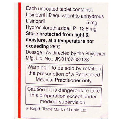 Lipril H Tablet 15's, Pack of 15 TabletS