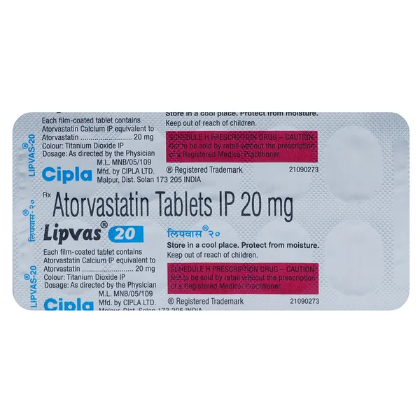 Lipvas 20 Tablet 10's, Pack of 10 TABLETS
