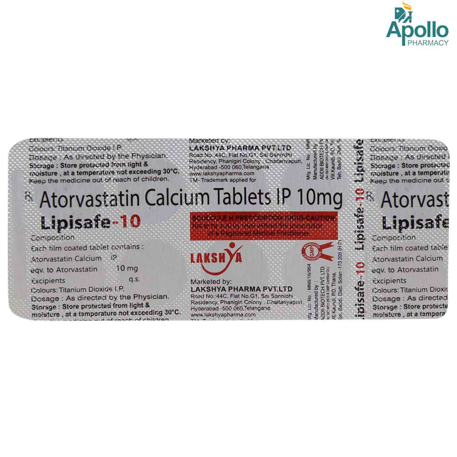 Lipisafe 10 Tablet 10's, Pack of 10 TABLET MDS Lipisafe 10 Tablet 10's, Pack of 10 TABLET MDS