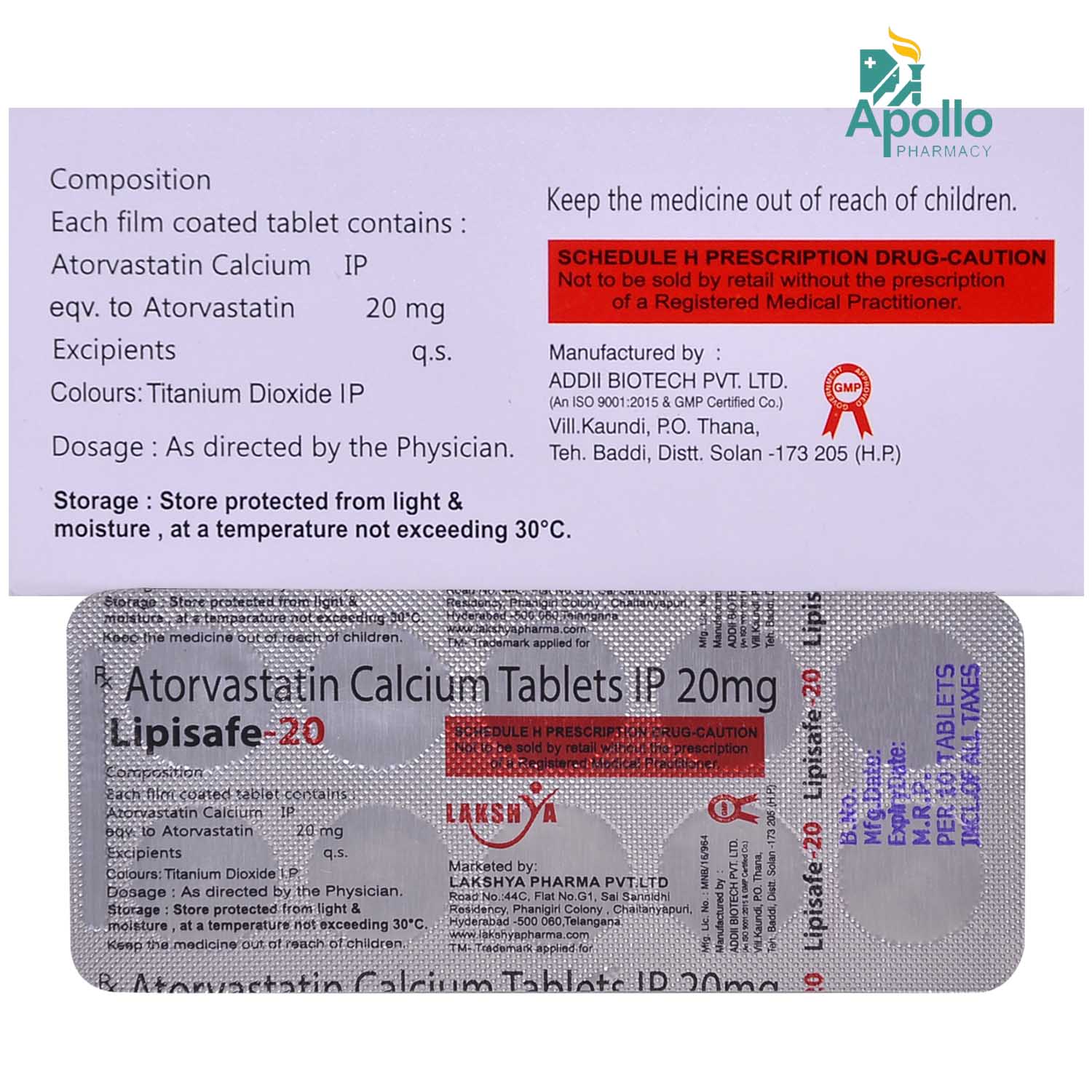 Lipisafe-20 Tablet 10's, Pack of 10 TABLETS Lipisafe-20 Tablet 10's, Pack of 10 TABLETS