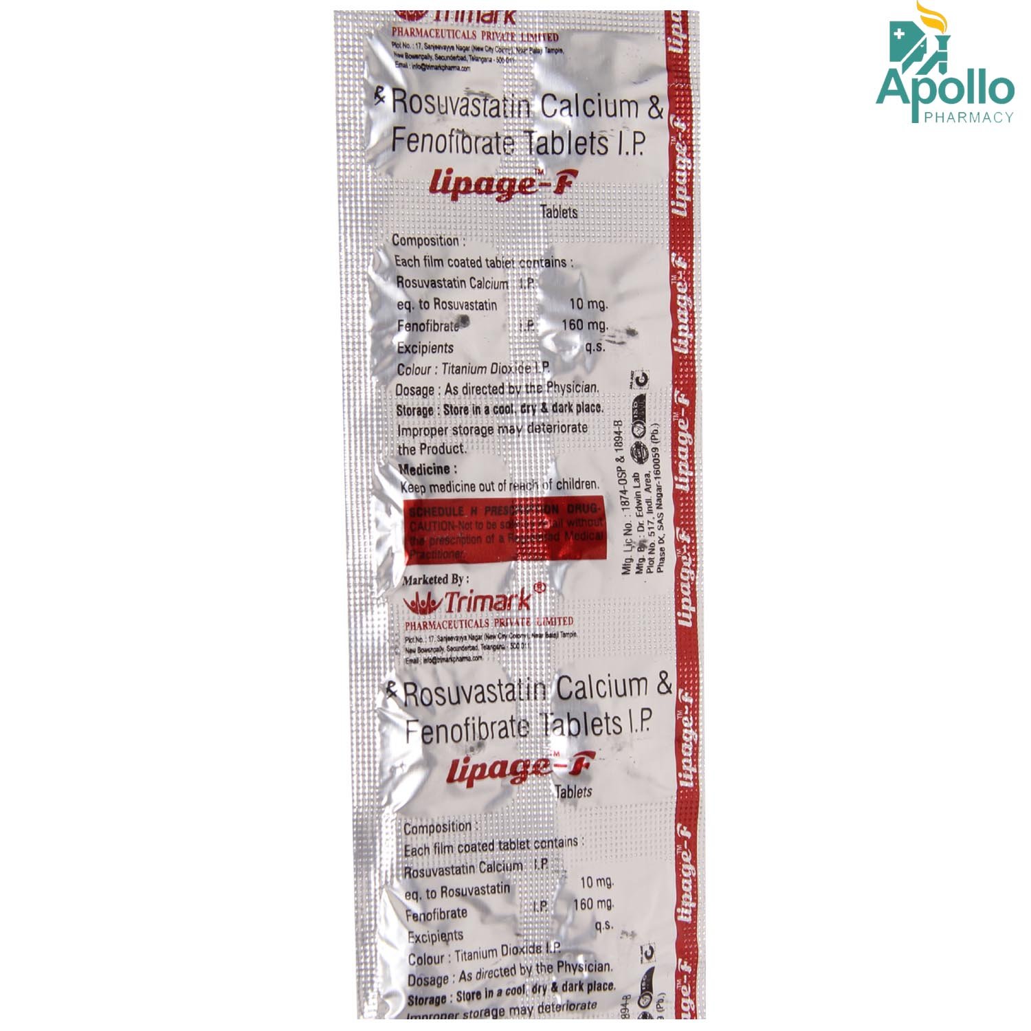 LIPAGE F TABLET 10'S, Pack of 10 TabletS LIPAGE F TABLET 10'S, Pack of 10 TabletS