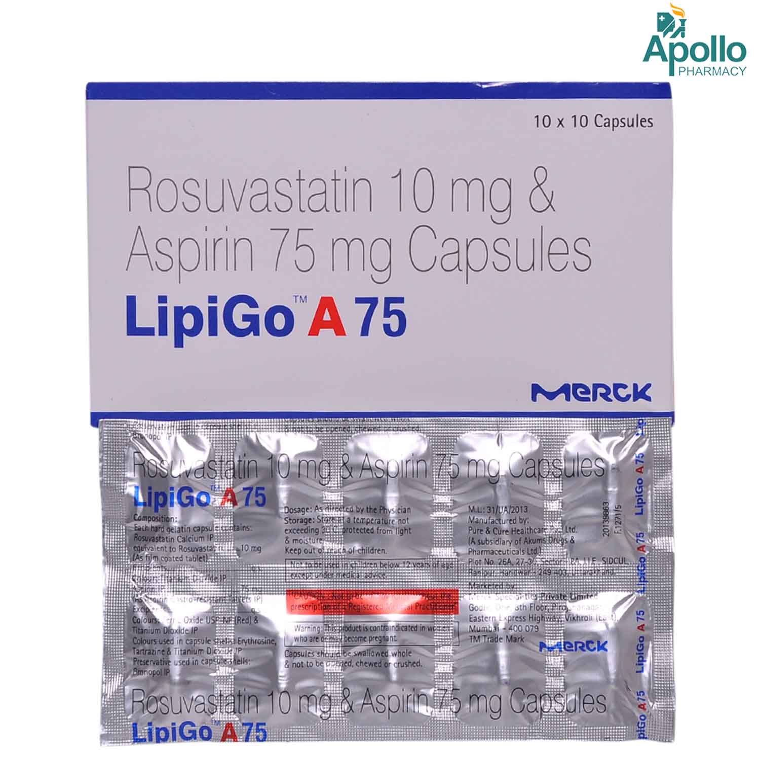 Lipigo A 75 Capsule 10's, Pack of 10 Lipigo A 75 Capsule 10's, Pack of 10