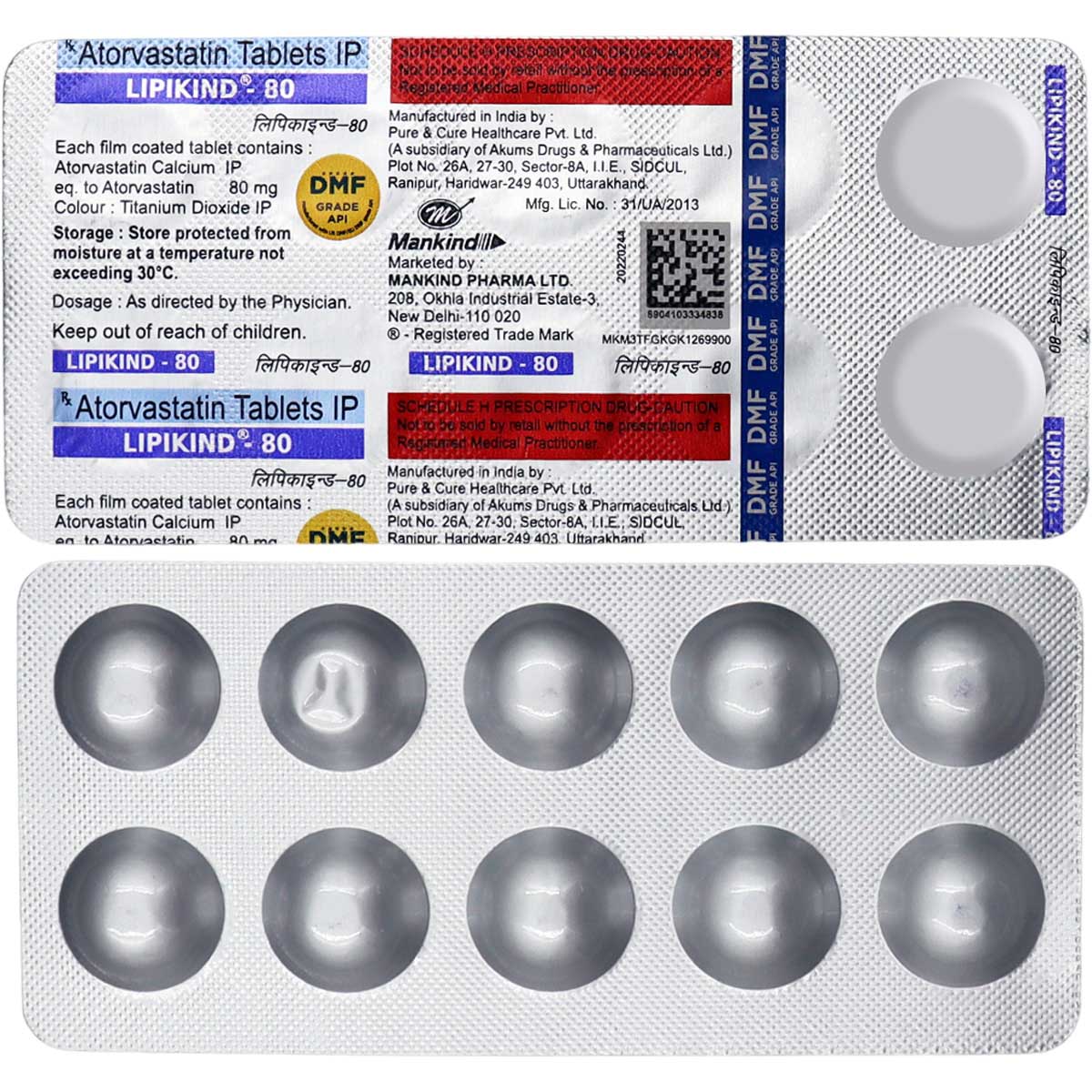 Lipikind-80 Tablet 10's, Pack of 10 TabletS Lipikind-80 Tablet 10's, Pack of 10 TabletS