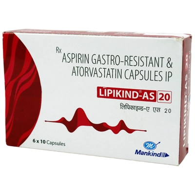 Lipikind-AS 20 Capsule 10's, Pack of 10 CAPSULES