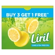 Liril Lemon & Tea Tree Soap, 125 gm (Buy 3 Get 1 Free)