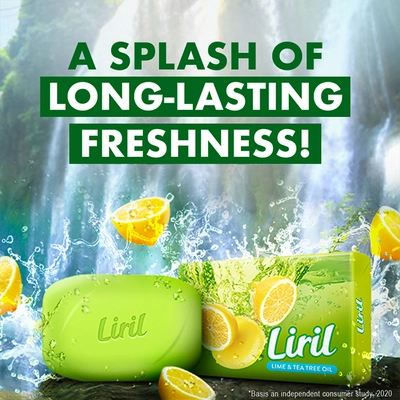 Liril Lemon &amp; Tea Tree Soap, 125 gm (Buy 3 Get 1 Free), Pack of 1