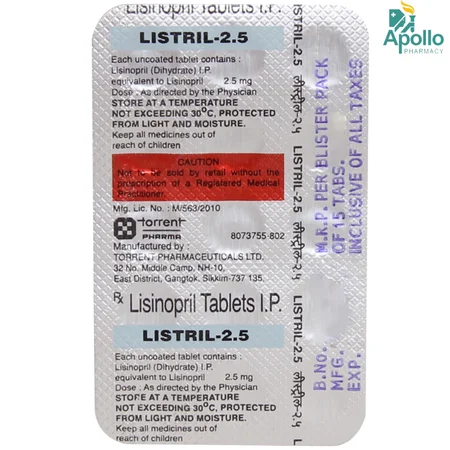 Listril-2.5 Tablet 15's