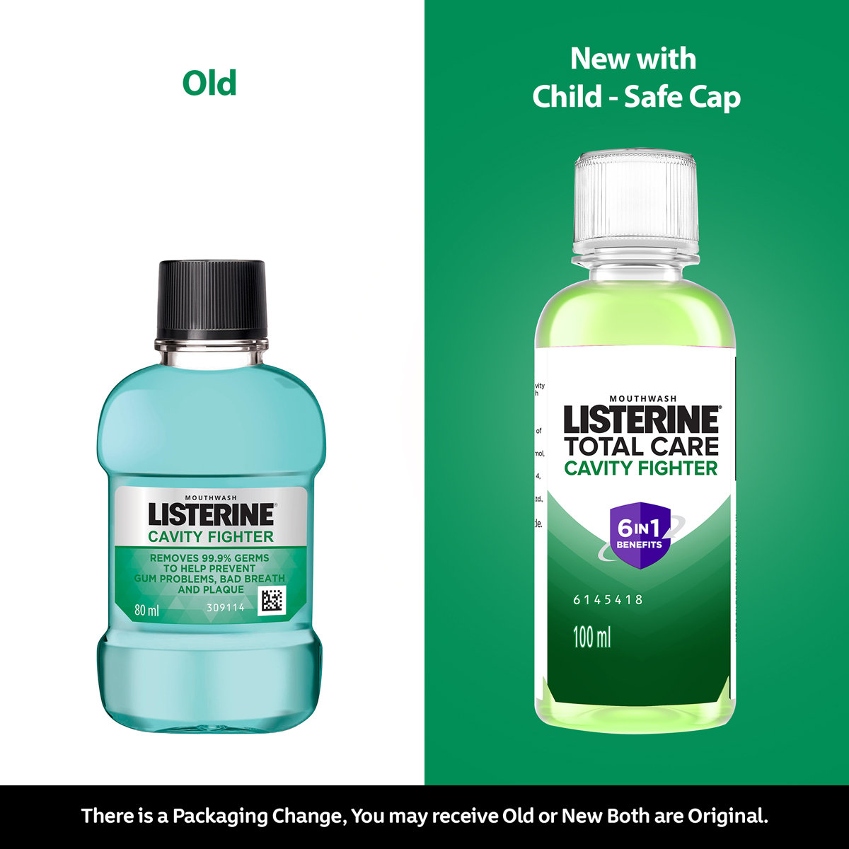 Listerine Cavity Fighter Mouthwash, 80 ml, Pack of 1 Listerine Cavity Fighter Mouthwash, 80 ml, Pack of 1