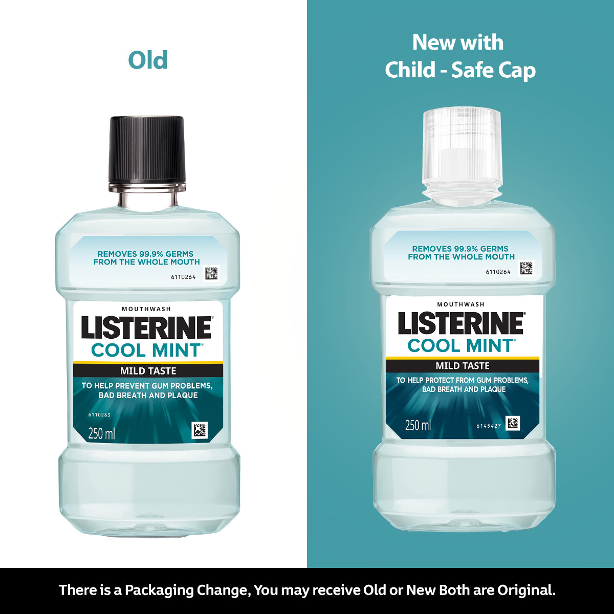 Listerine Cool Mint Mild Taste Mouthwash, 250 ml, Pack of 1 Listerine Cool Mint Mild Taste Mouthwash, 250 ml, Pack of 1