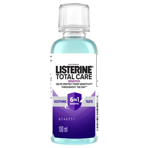 Listerine Total Care Sensitive Soothing Taste Mouth Wash, 100 ml, Pack of 1