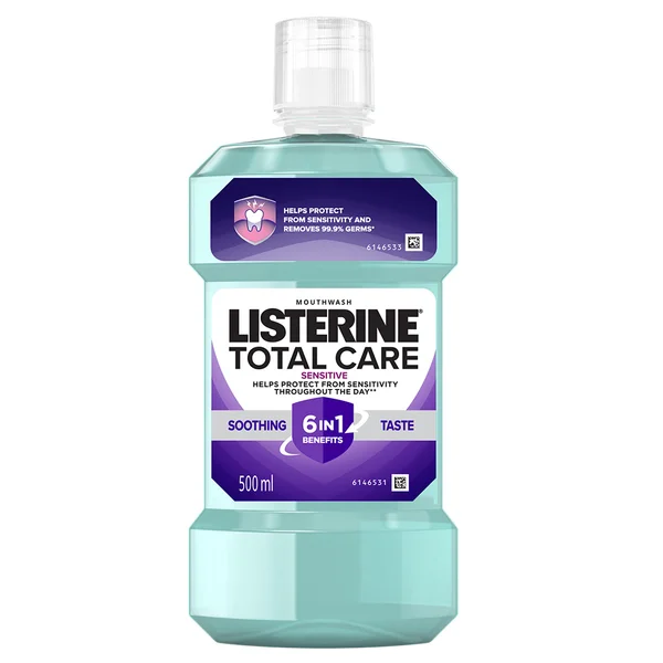 Listerine Total Care Sensitive Soothing Taste Mouth Wash, 500 ml