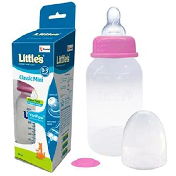 Little's Classic Mini Pink Feeding Bottle, 120ml, Pack of 1