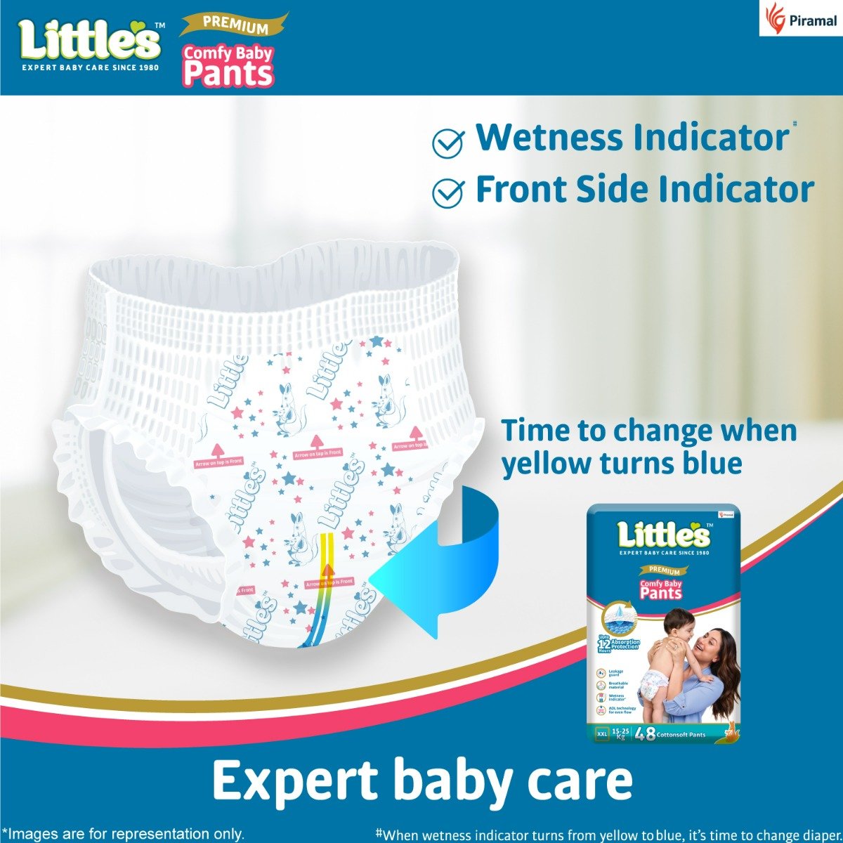 Little's Premium Comfy Baby Diaper Pants XXL, 48 Count, Pack of 1 Little's Premium Comfy Baby Diaper Pants XXL, 48 Count, Pack of 1