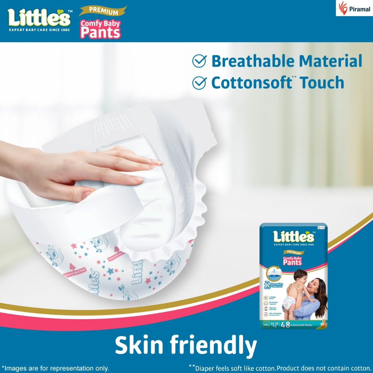 Little's Premium Comfy Baby Diaper Pants XXL, 48 Count, Pack of 1 Little's Premium Comfy Baby Diaper Pants XXL, 48 Count, Pack of 1