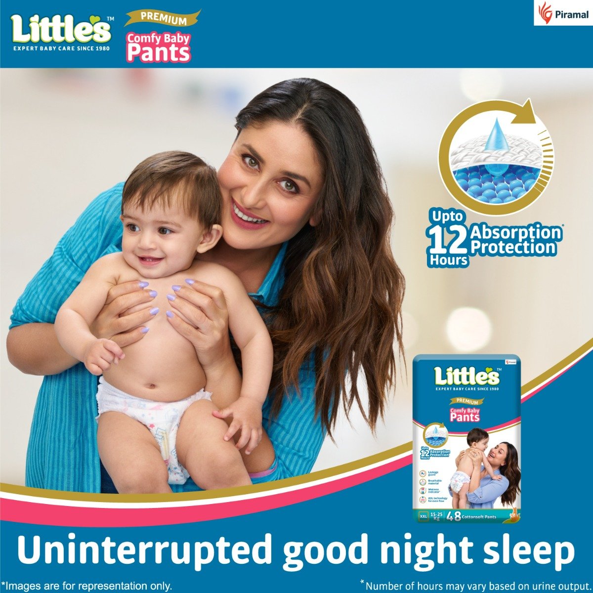 Little's Premium Comfy Baby Diaper Pants XXL, 48 Count, Pack of 1 Little's Premium Comfy Baby Diaper Pants XXL, 48 Count, Pack of 1