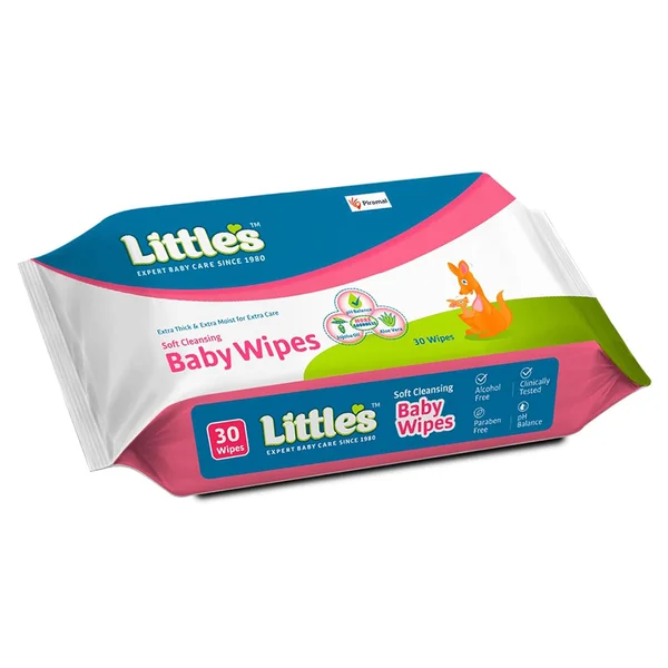 Little's Soft Cleansing Baby Wipes, 30 Units, Pack of 1