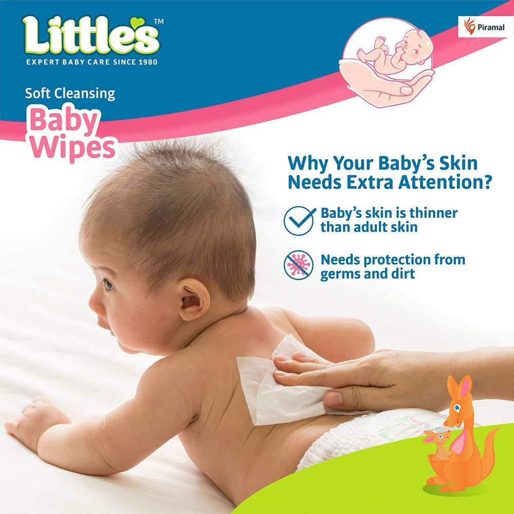 Little's Soft Cleansing Baby Wipes, 30 Units, Pack of 1 Little's Soft Cleansing Baby Wipes, 30 Units, Pack of 1