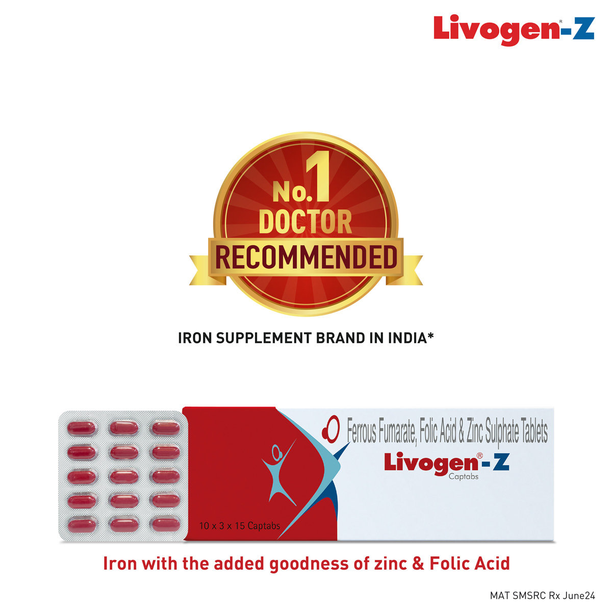 Livogen-Z Captabs 15's, Pack of 15 TABLETS Livogen-Z Captabs 15's, Pack of 15 TABLETS