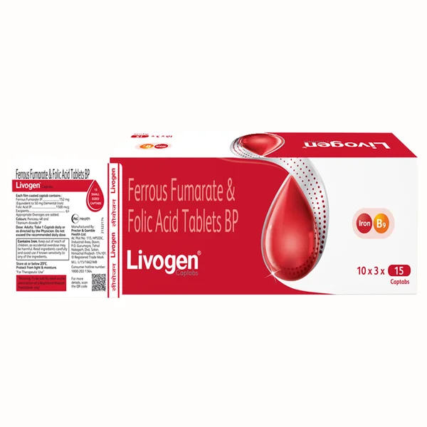 Livogen Captab( 15 Tablets)| Management of Iron Deficiency