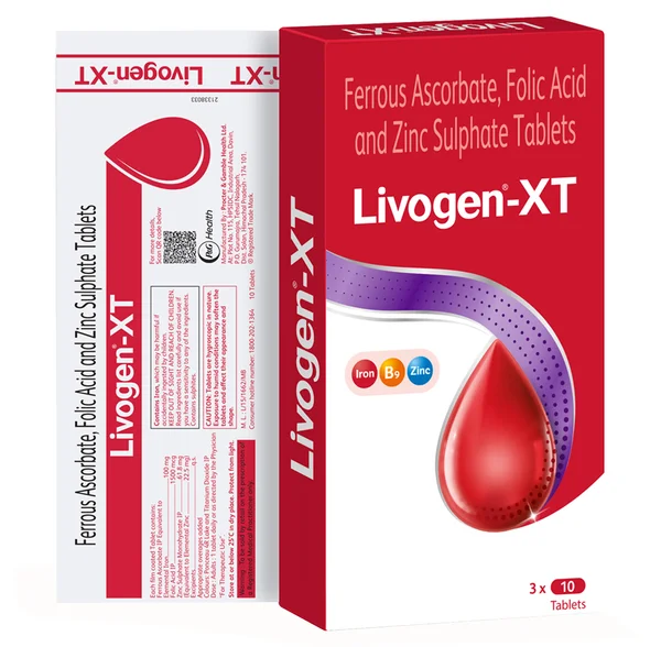 Livogen XT (10 Tablets) |Management of Iron Deficiency Anemia