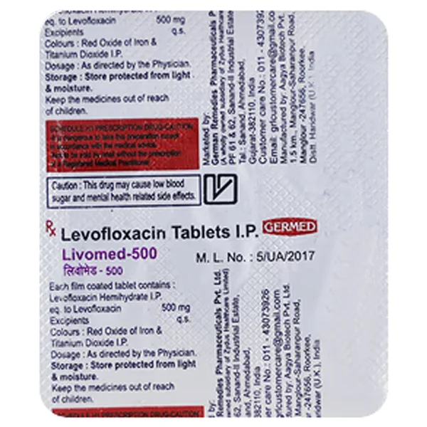 Livomed 500 mg Tablet 5's