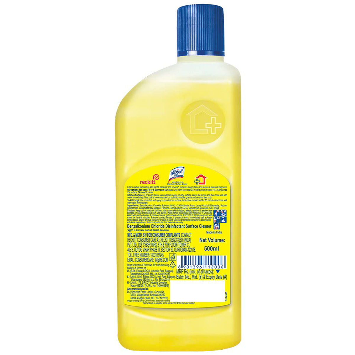 Lizol Disinfectant Citrus Surface Cleaner, 500 ml Price, Uses, Side