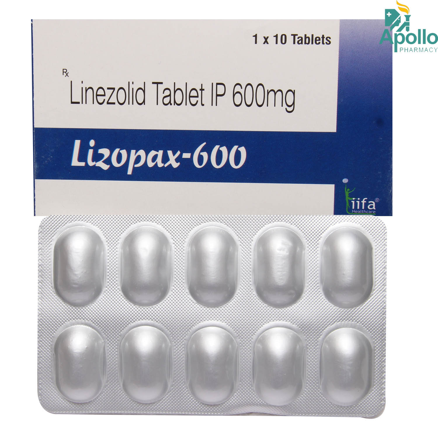 Lizopax-600 mg Tablet 10's, Pack of 10 TabletS Lizopax-600 mg Tablet 10's, Pack of 10 TabletS