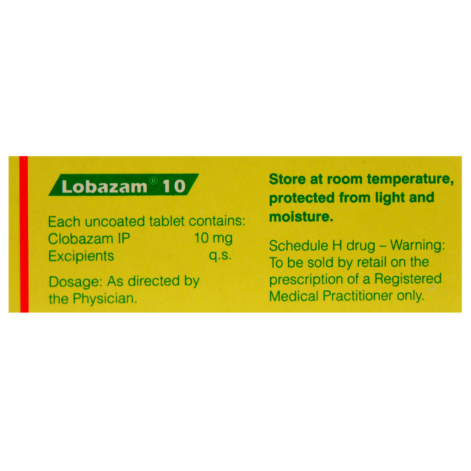 Lobazam 10 Tablet 10's, Pack of 10 TABLETS Lobazam 10 Tablet 10's, Pack of 10 TABLETS