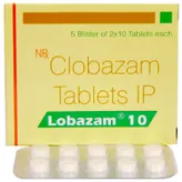 Lobazam 10 Tablet 10's, Pack of 10 TABLETS